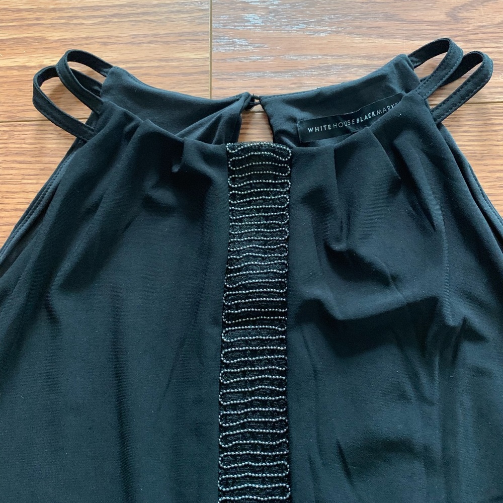 NWT WHBM High-Neck Embellished Shell - Picture 3 of 8